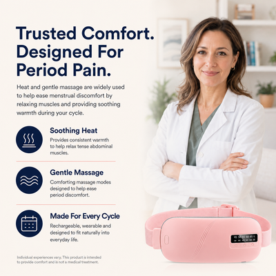 Mello Heat & Massage Belt — Drug-Free Period Pain Relief