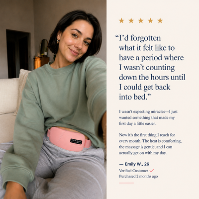 Mello Heat & Massage Belt — Drug-Free Period Pain Relief