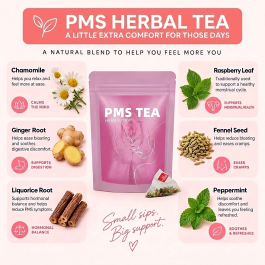 Calming PMS Relief Herbal Tea Blend